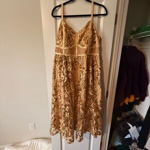Elegant Torrid Gold Sequin Dress